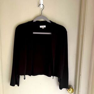 CALVIN Klein NWOT open front cropped black cardigan